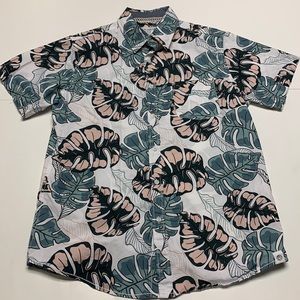 Monstera Leaf Button Down Shirt